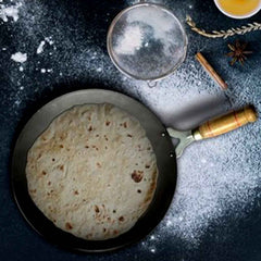 Wooden Handle Roti Tawa – Nonstick Iron Pan | Storenzo