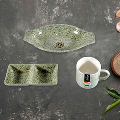 Ceramic Snack & Tea Set – 6-Piece Serving | Serve Stellar