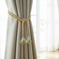 Luxury Curtain Tassel Tieback – Elegant Twisted Rope with Crystal Ends