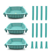 Kitchen Trolley Basket – 3 Layer Square Storage Rack | CookAura
