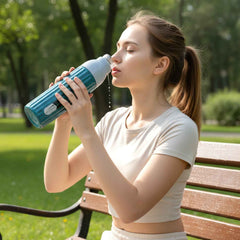 Sports Sipper Water Bottle – 1000ML Leakproof with Carry Strap