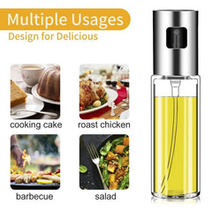 Fine mist spray from the cooking oil dispenser.