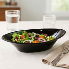 Black Plastic Marin Serving Bowl – Oval Deep and Durable