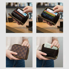 Card Holder Wallet – Compact Zip Multi-Card Organizer