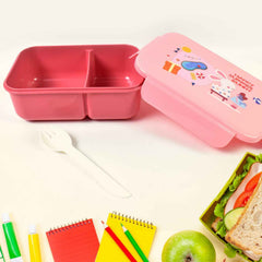 Leak-Proof Lunch Box – 2 Compartment Set with Bottle & Fork | Lunchie Bunchie