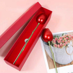 Red Rose Jewelry Box – Romantic Metal Gift | Glimmerly