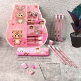 Cartoon Stationery Set for Kids – Complete 14-Piece School Supplies