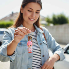 Mini Doll Keychain – Adorable Soft Knitted Cap & Vibrant Design