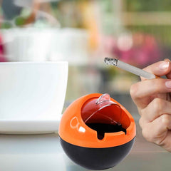Ball Ashtray with Lid – Windproof Portable PP Plastic Ashtray