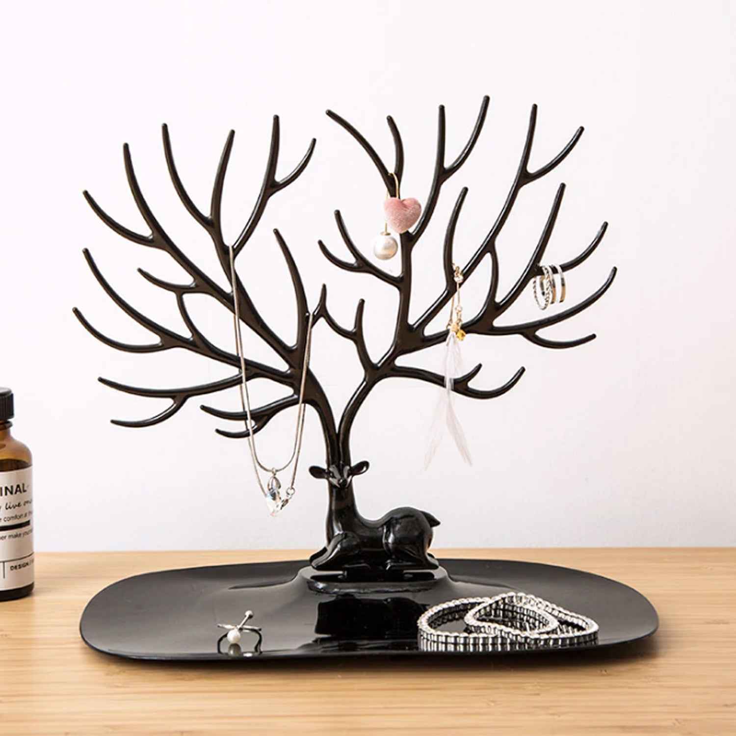 Deer Shaped Jewellery Holder – Elegant Antler Tree Organizer