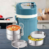 Insulated Stainless Steel Tiffin – 3 Compartment Leakproof | Nekza