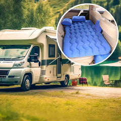 Inflatable Car Backseat Air Mattress – Portable Comfort with Pump & Pillows