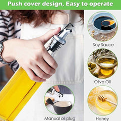 Glass Oil Dispenser & Spice Jar Set – Leakproof Storage |