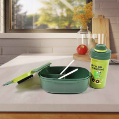 Leak-Proof Lunch Box Set – 3 Compartment with Bottle | Lunchie Bunchie