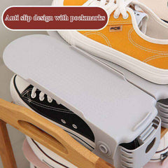 Adjustable Shoe Organizer – Folding Space Saver | Velvet Organizers