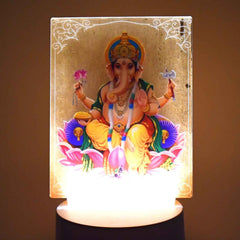 3D Lord Ganesh Frame – Soft White LED Night Light for Home Decor