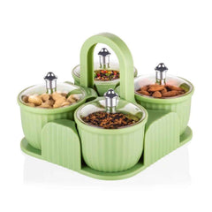 Airtight Plastic Storage Containers – 4-Pc Set for Snacks | Organivo