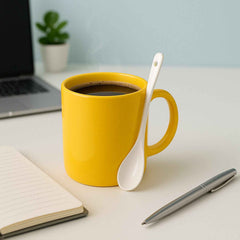 Plastic Mug with Matching Spoon – Heat-Resistant & Ergonomic