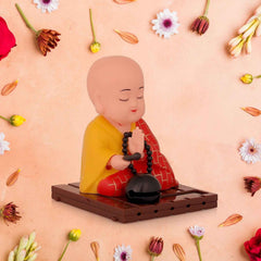 Solar Powered Buddha Statue – Moving Head and Hand Decor