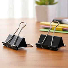 25mm Black Binder Clips – Durable Multi-Purpose Office Clips