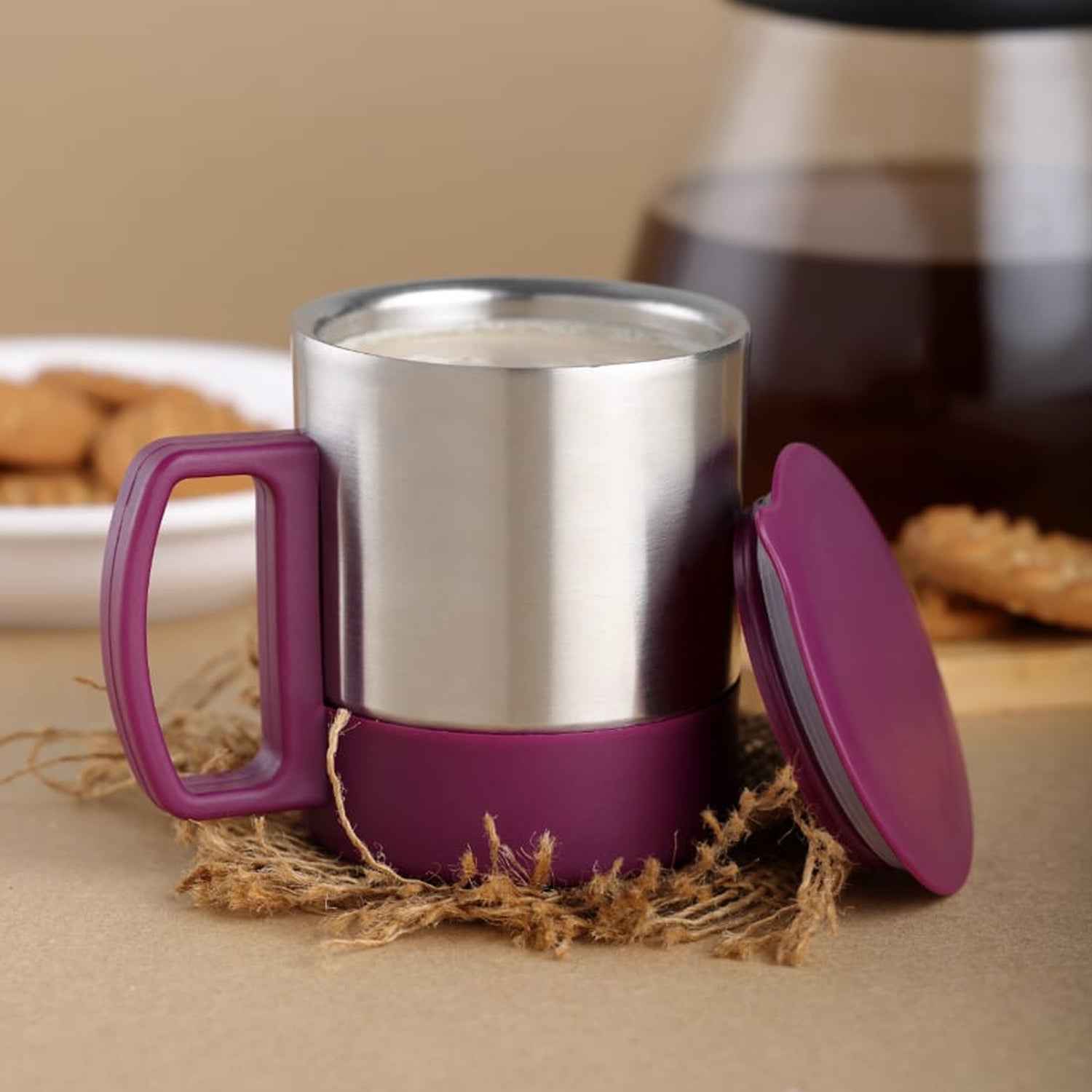 Insulated Steel Coffee Mug – Spill-Proof, Hot & Cold Drink | Mug Wala
