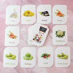 Vegetable Flash Cards – 32 Durable Educational Cards for Kids