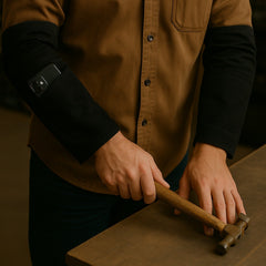 Pair of durable protective arm sleeves with reinforced elbow padding