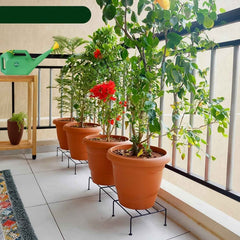 Metal Rectangle Flower Plant Stand – Durable 2 Pc Set | Giftoiza