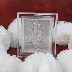 Lord Ganesha Silver-Plated Photo Frame – Elegant Spiritual Decor