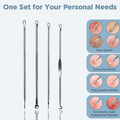 Ergonomic anti-slip handle of blackhead remover tool for secure grip and control