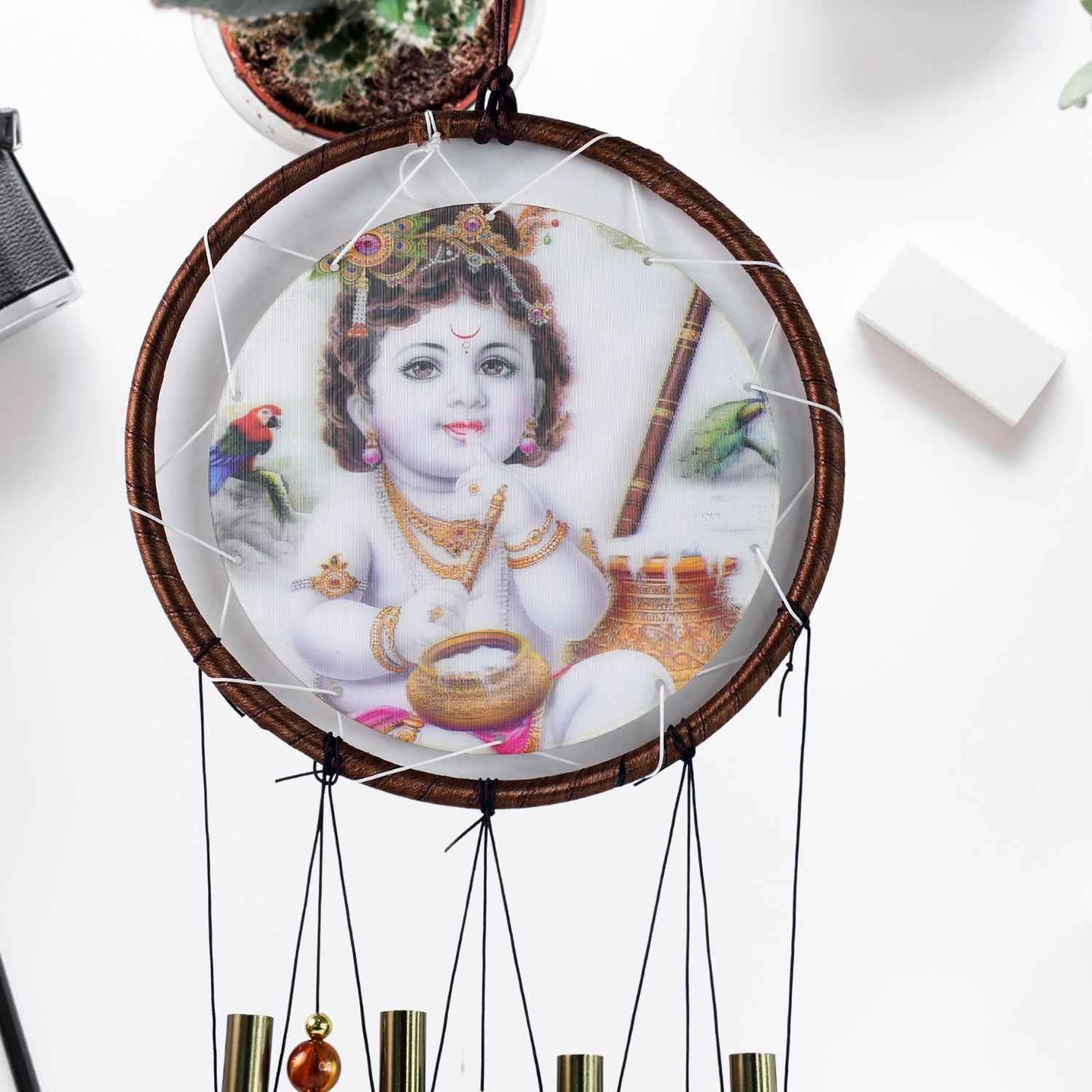 Krishna Dream Catcher Wind Chime – Spiritual Melody Decor