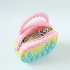 Rainbow Silicone Pop It Coin Purse – Fun Stress Relief Accessory