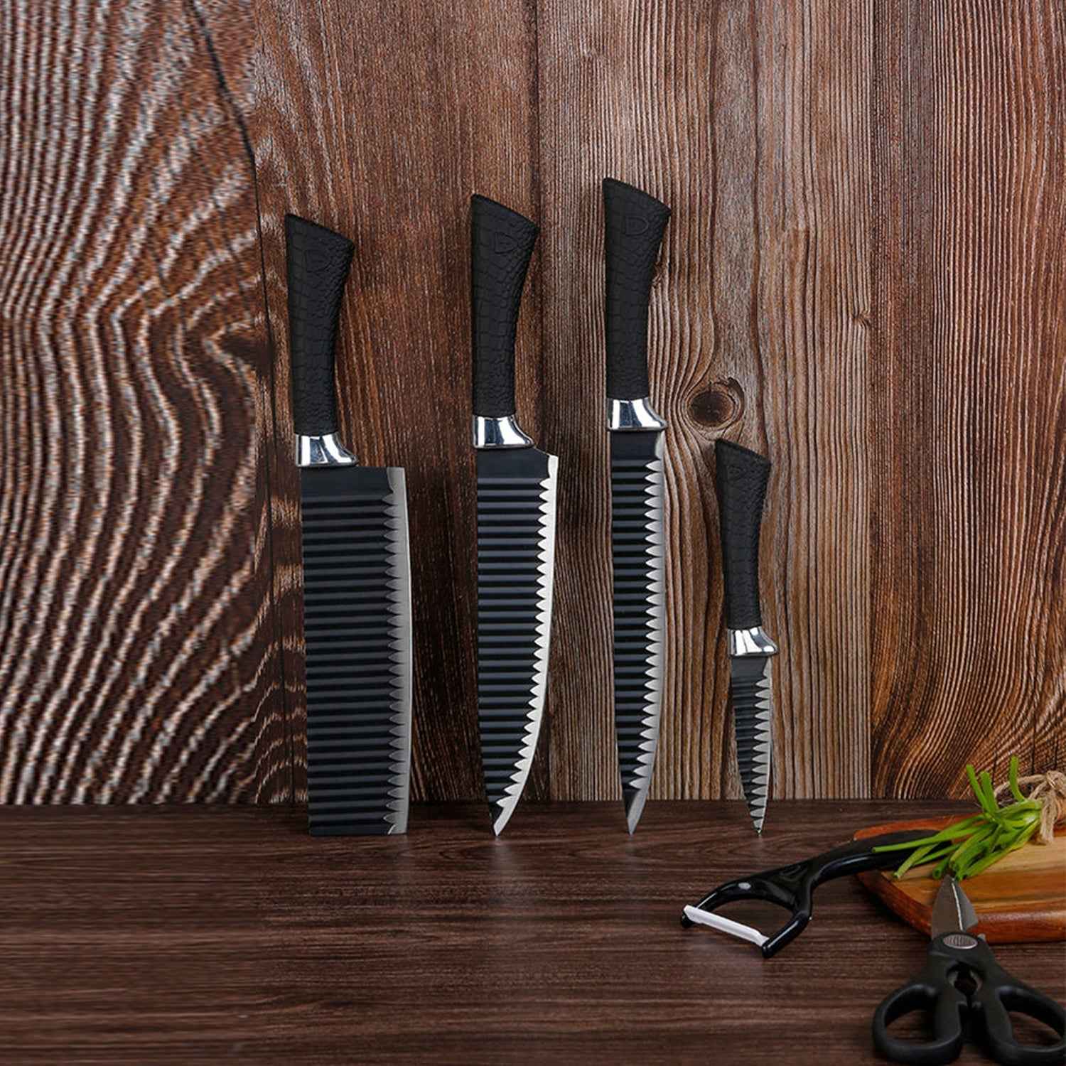 Stainless Steel Knife Set – 6-Piece Kitchen Tools | Quickslice