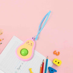Avocado Push Pop Keychain – Portable Stress Relief Fidget Toy