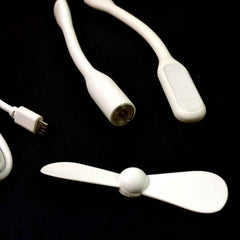 Portable USB Fan Set – Mini Fan, LED Light & Cable | Indo Glow