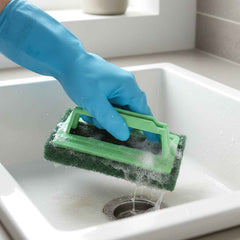 Tile Cleaning Scrubber Brush – Tough Stain Removal | Velvet Wipe