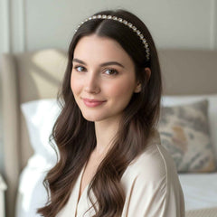 Pearl Beaded Designer Hair Band – Elegant Party Headband
