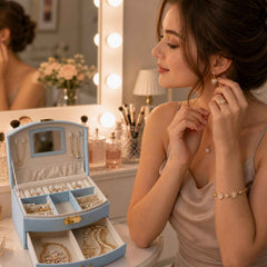 Jewelry Storage Box Ð Multi-Layer Organizer with Mirror for Elegant Storage