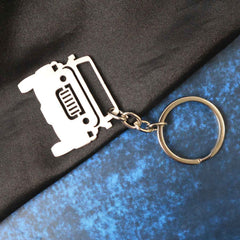 Metal Jeep Shape Keychain – Durable Stainless Steel Accessory
