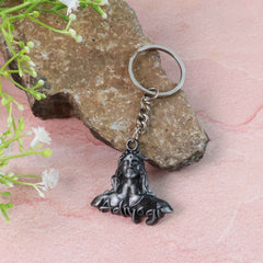 Shiva Face Metal Keychain – Durable Spiritual Accessory