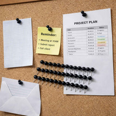 Round Head Push Pins – Strong Steel, Secure Pinning (80 Pieces)