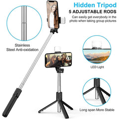 Wired Selfie Stick with Extendable Handle & Tripod Stand