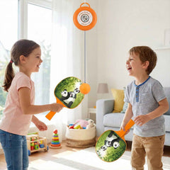 Hanging Table Tennis Trainer Set – Kids Indoor Paddle with Panda Design