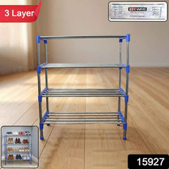 4-Layer Shoe Rack Organizer – Durable Stainless Steel Storage
