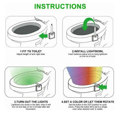 LED Toilet Bowl Light – Motion Sensor, 8 Colours | Indo Glow