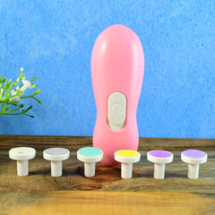 Complete nail care set with six grinding heads for babies and adults