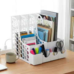 Desk Organizer File Holder – Vertical Multipurpose Workspace Storage