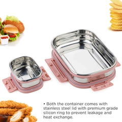 Stainless Steel Lunch Box – Leak-Proof 2PC Set | Lunchie Bunchie