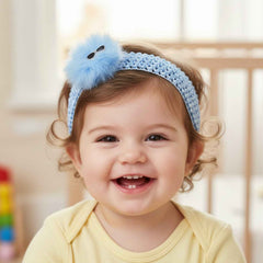 Baby Girls Hair Band – Soft Elastic with Pom Pom for Comfort