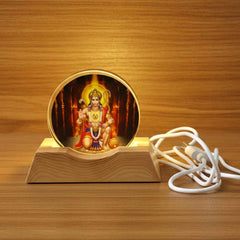 3D Hanuman Ji Acrylic LED Night Lamp – Warm Spiritual Glow